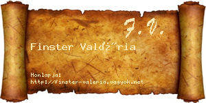 Finster Valéria névjegykártya